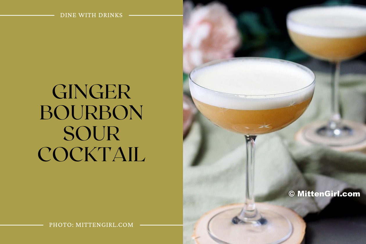 Ginger Bourbon Sour Cocktail