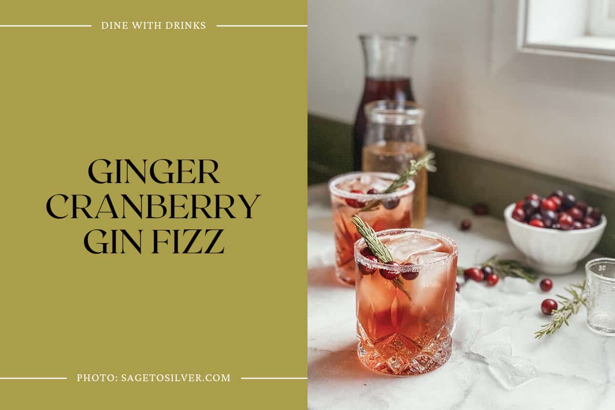 Ginger Cranberry Gin Fizz