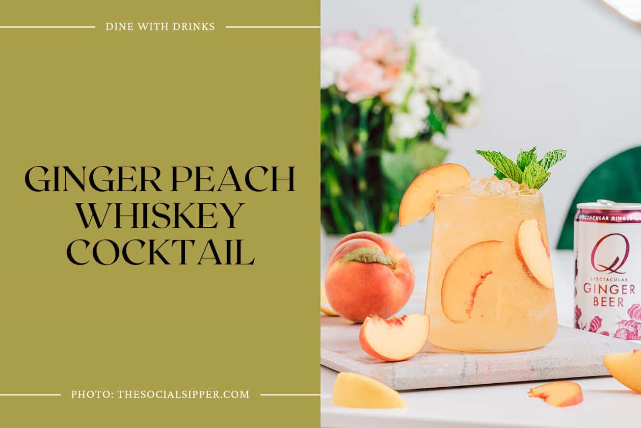 Ginger Peach Whiskey Cocktail