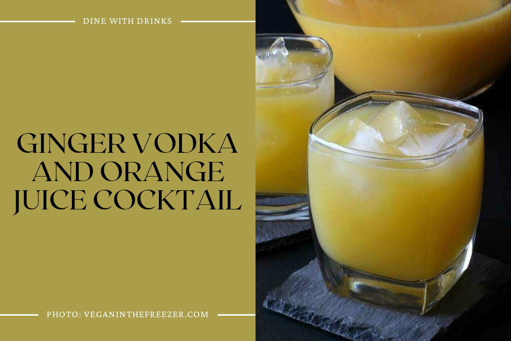Ginger Vodka And Orange Juice Cocktail