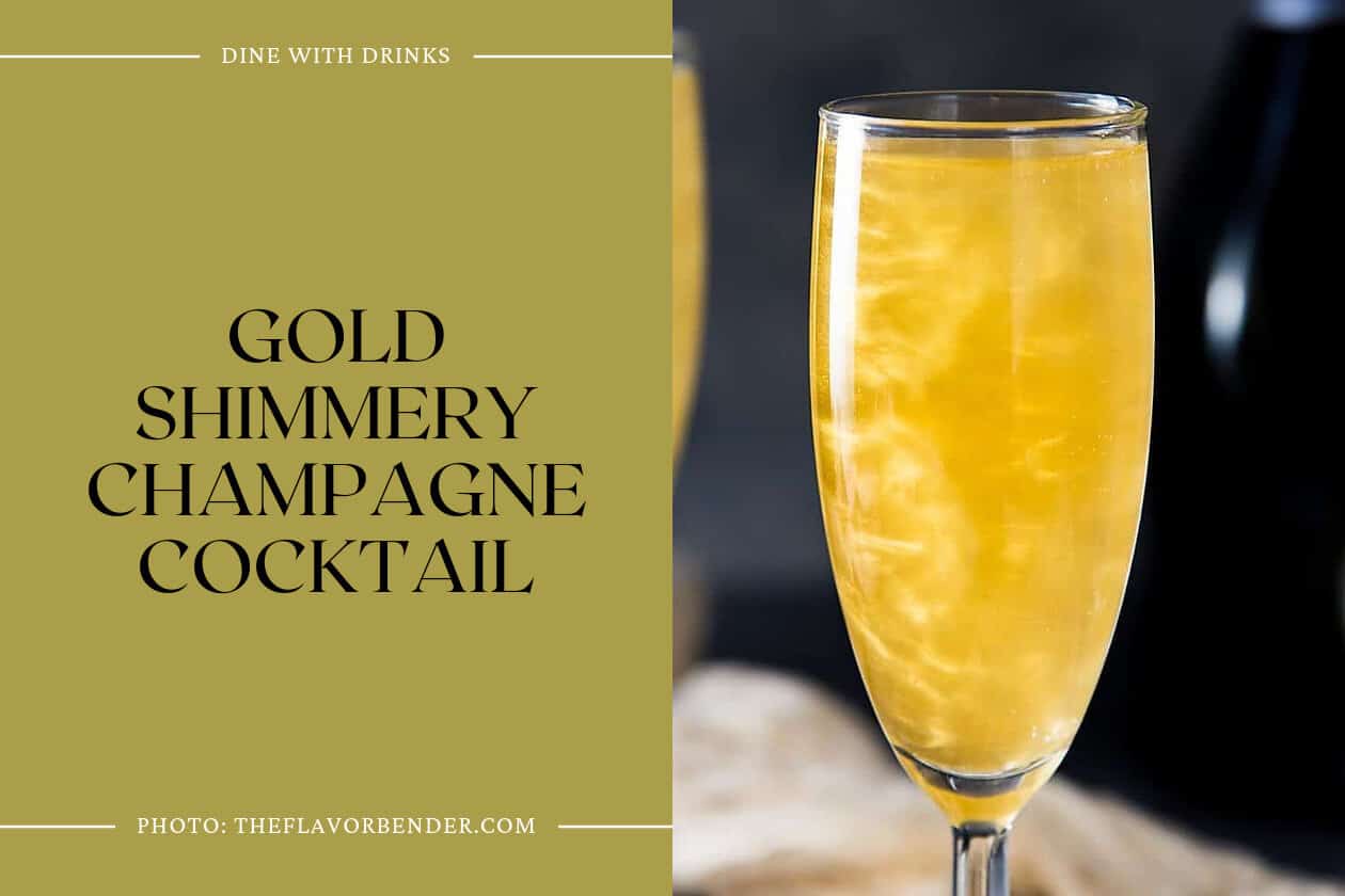 Gold Shimmery Champagne Cocktail