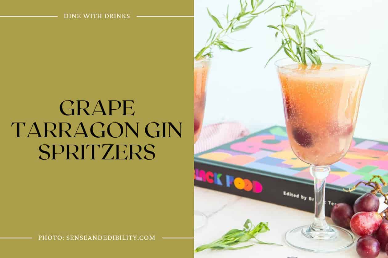 Grape Tarragon Gin Spritzers