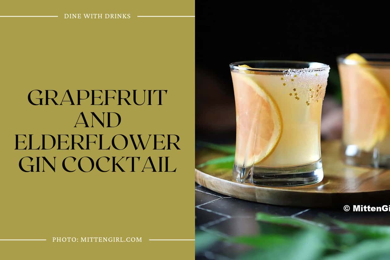 Grapefruit And Elderflower Gin Cocktail