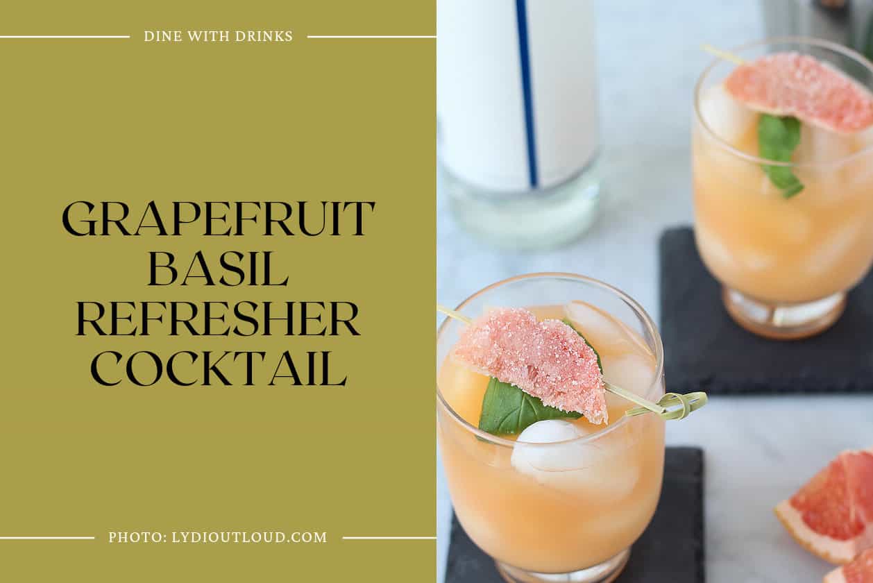 Grapefruit Basil Refresher Cocktail
