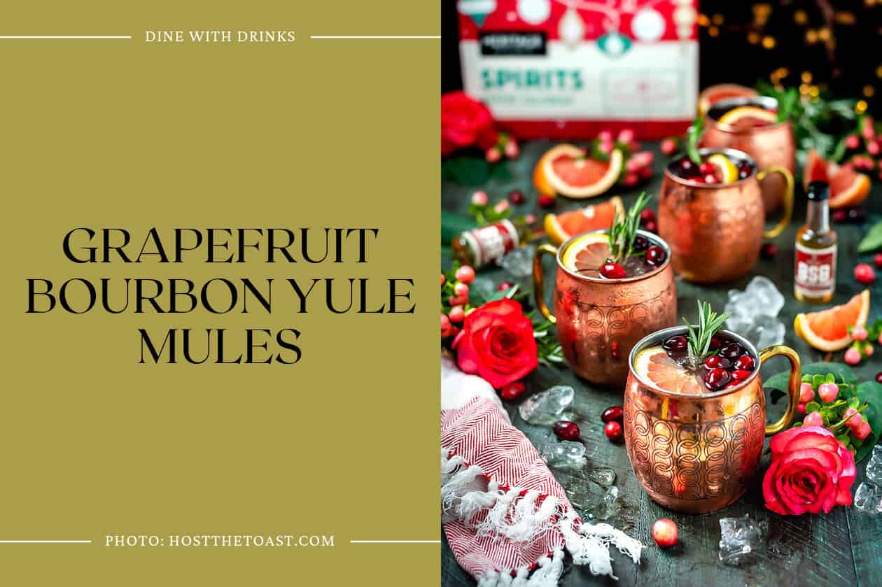 Grapefruit Bourbon Yule Mules