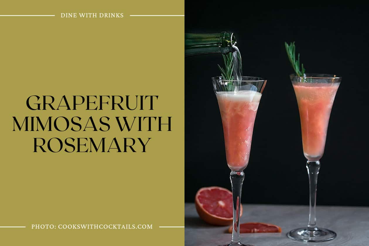 Grapefruit Mimosas With Rosemary