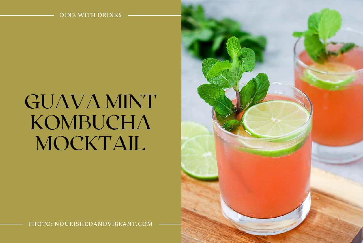 Guava Mint Kombucha Mocktail
