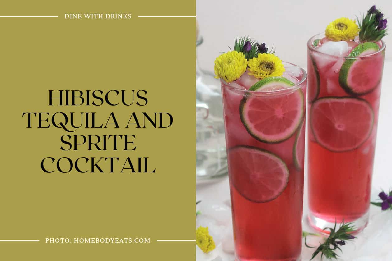 Hibiscus Tequila And Sprite Cocktail