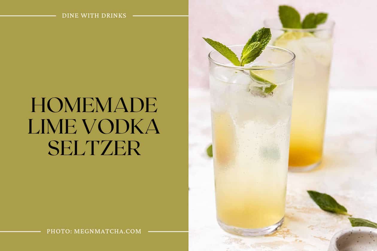 Homemade Lime Vodka Seltzer