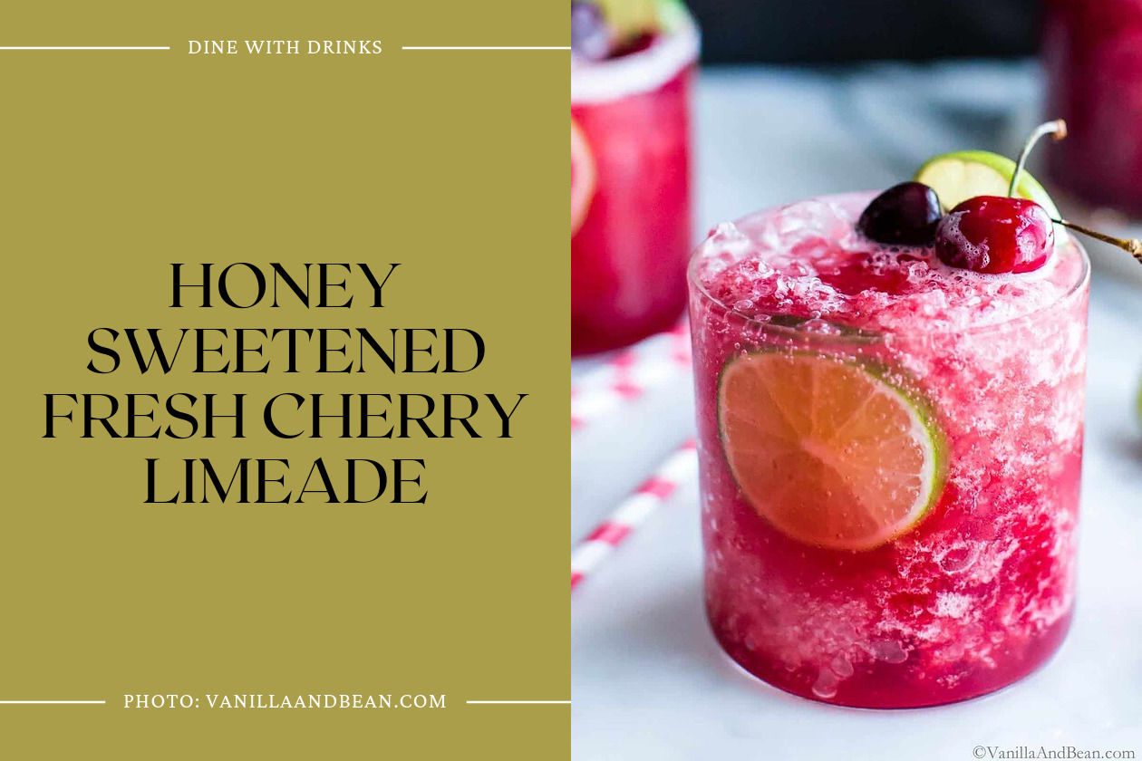 Honey Sweetened Fresh Cherry Limeade