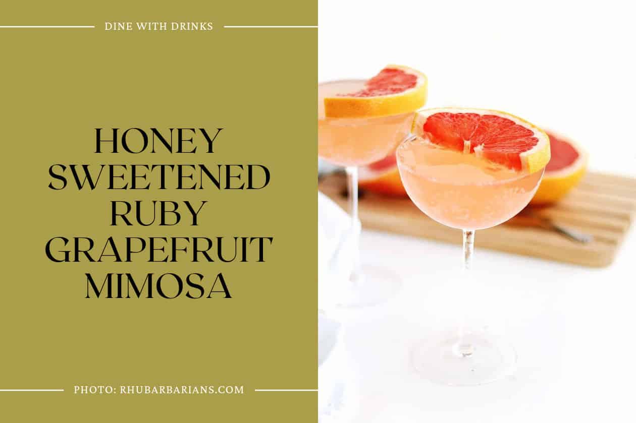 Honey Sweetened Ruby Grapefruit Mimosa