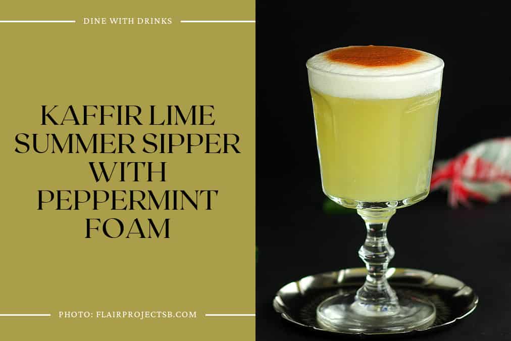 Kaffir Lime Summer Sipper With Peppermint Foam