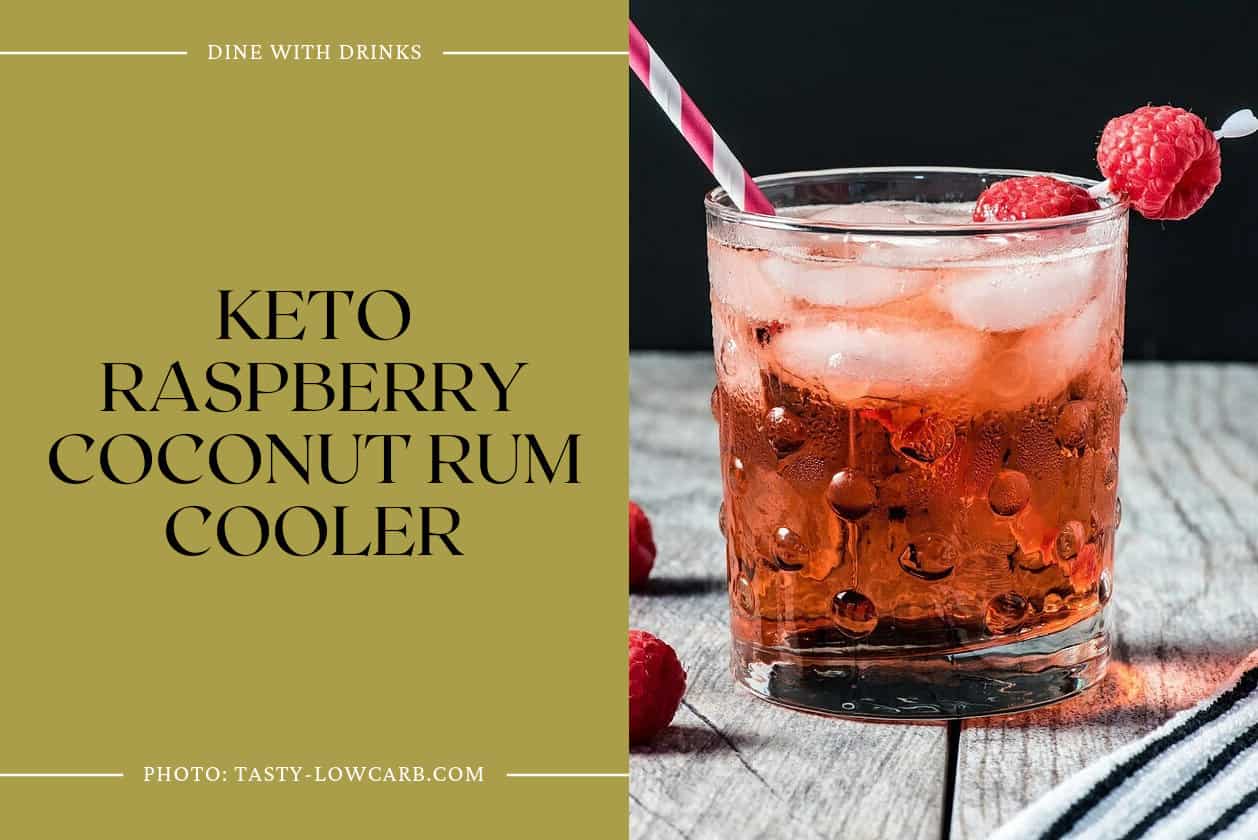 Keto Raspberry Coconut Rum Cooler