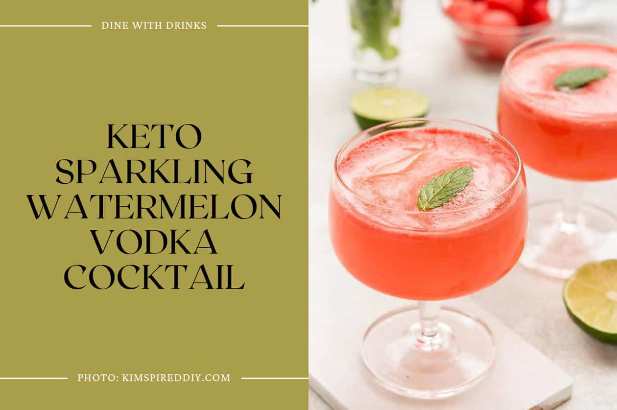 Keto Sparkling Watermelon Vodka Cocktail