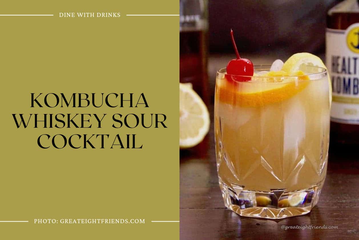 Kombucha Whiskey Sour Cocktail