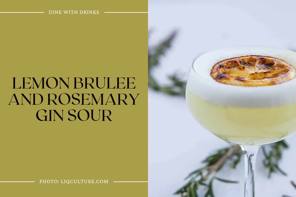 Lemon Brulee And Rosemary Gin Sour