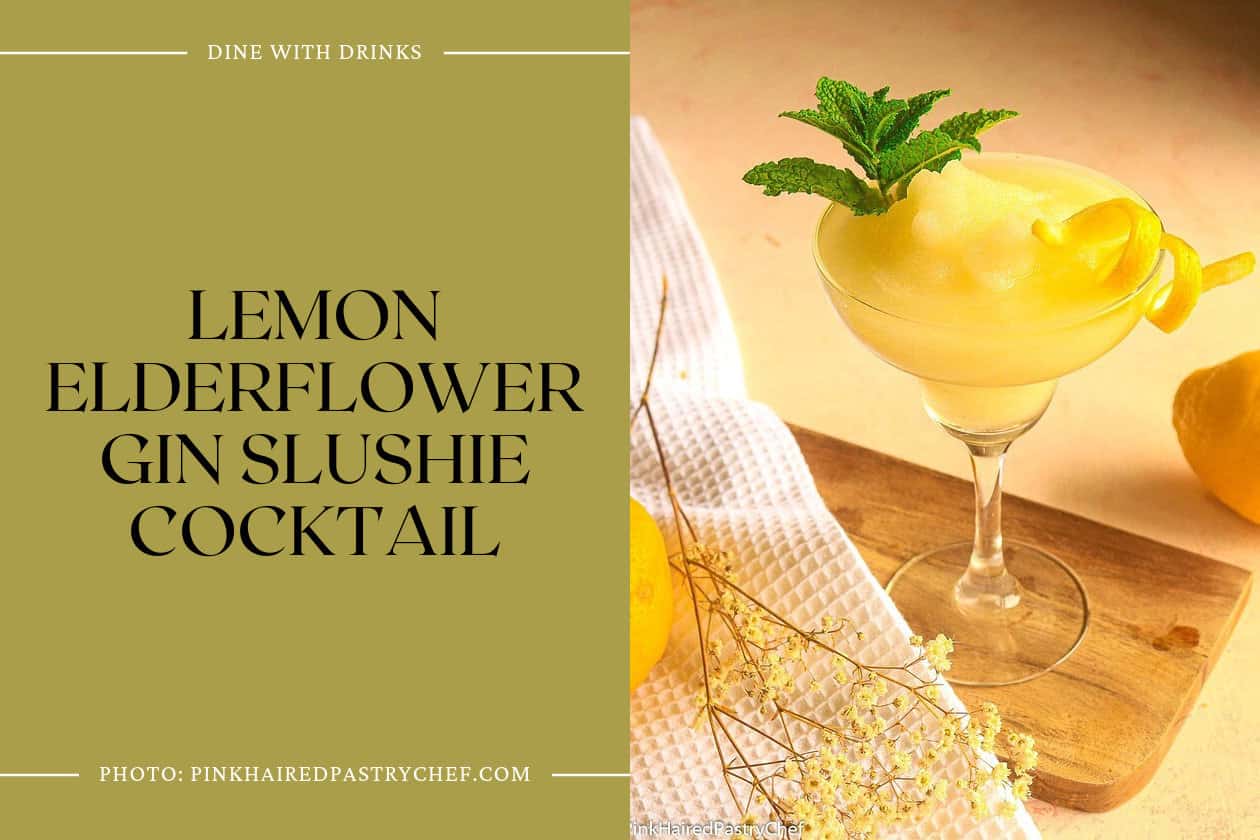Lemon Elderflower Gin Slushie Cocktail