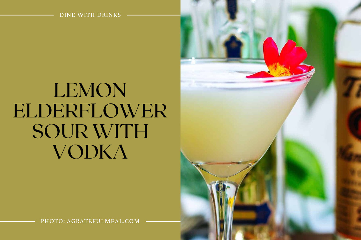 Lemon Elderflower Sour With Vodka