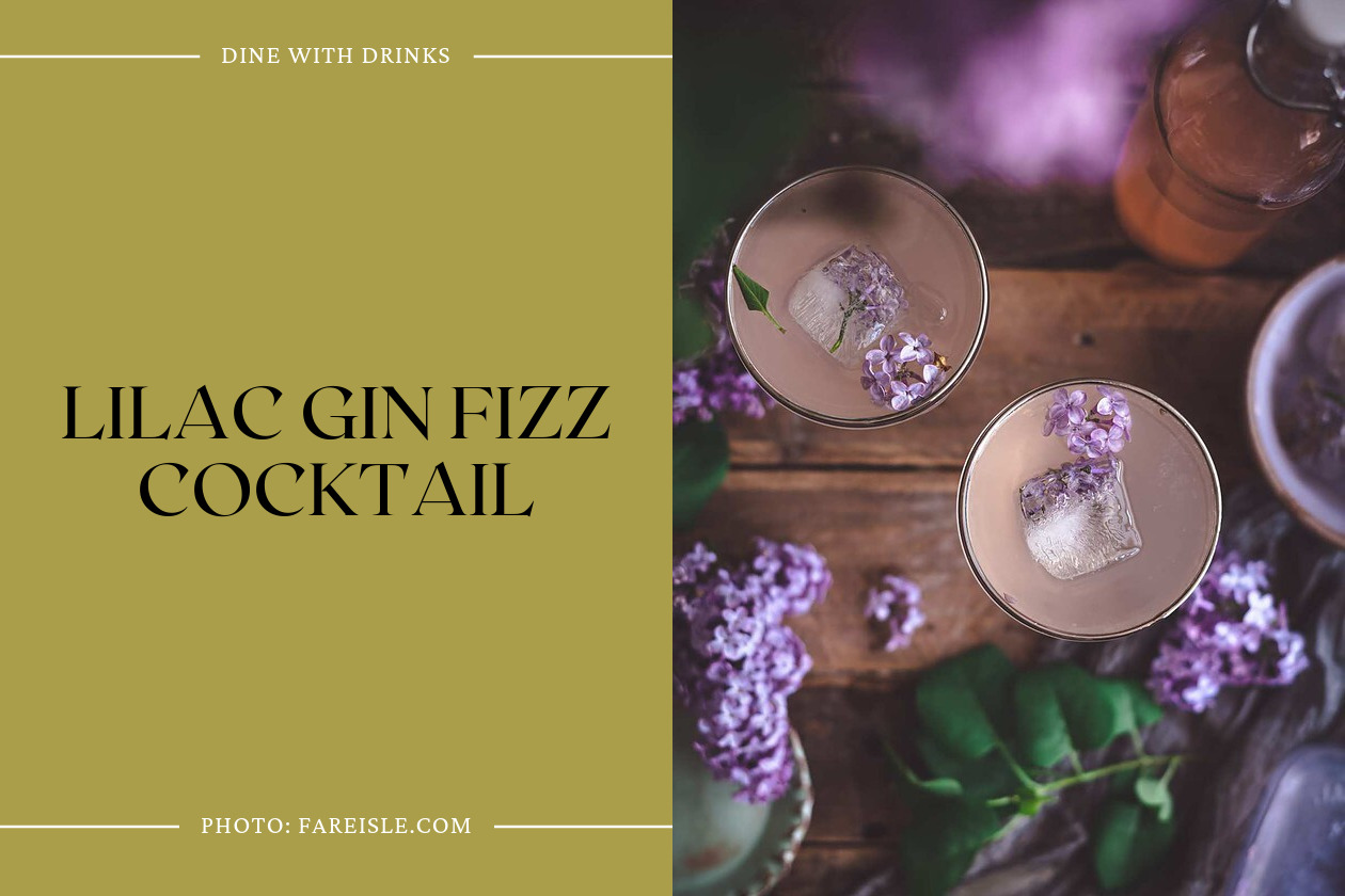 Lilac Gin Fizz Cocktail