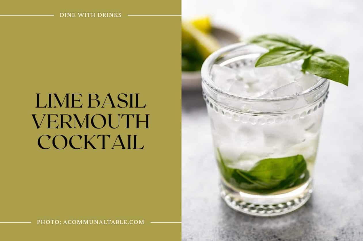 Lime Basil Vermouth Cocktail