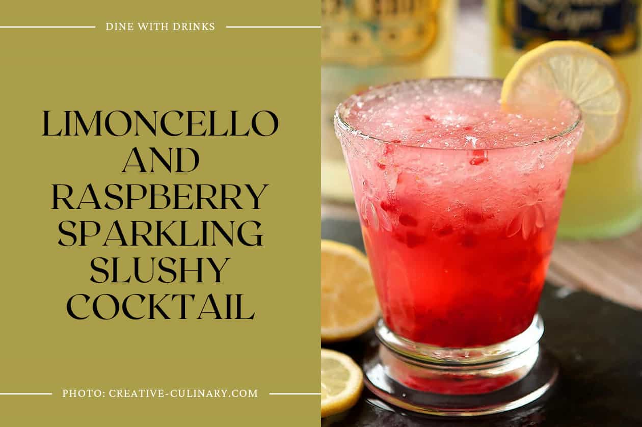 Limoncello And Raspberry Sparkling Slushy Cocktail