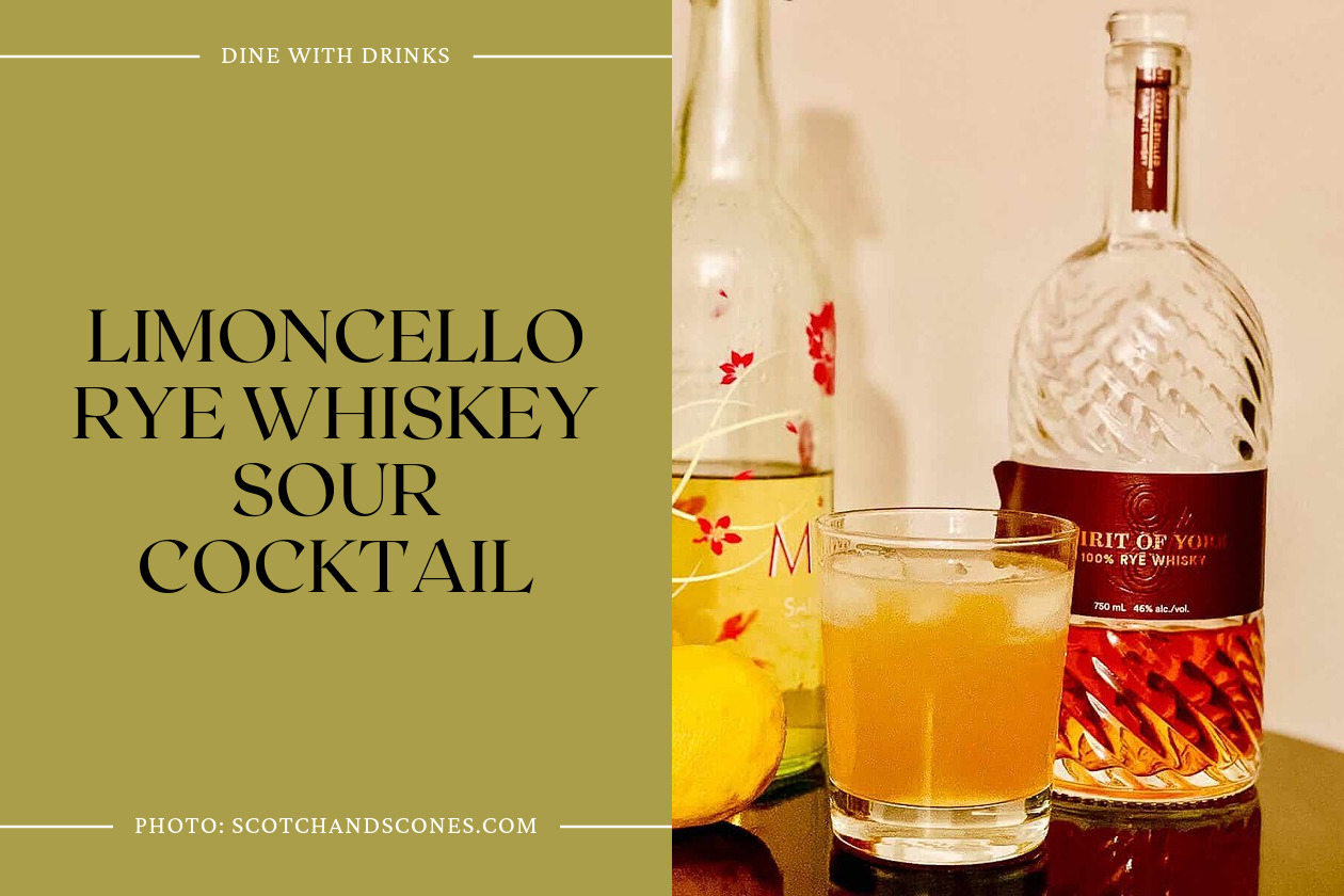 Limoncello Rye Whiskey Sour Cocktail