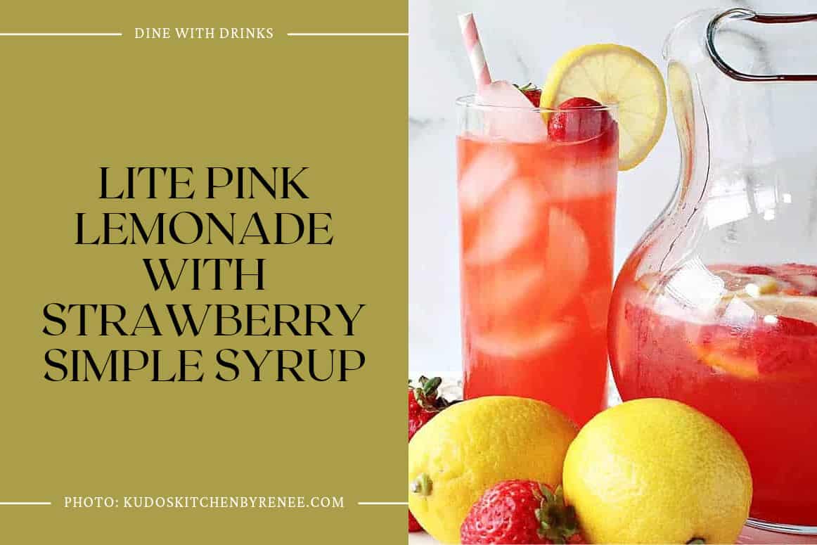 Lite Pink Lemonade With Strawberry Simple Syrup