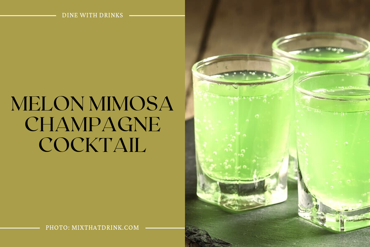 Melon Mimosa Champagne Cocktail
