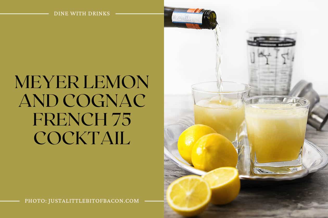 Meyer Lemon And Cognac French 75 Cocktail