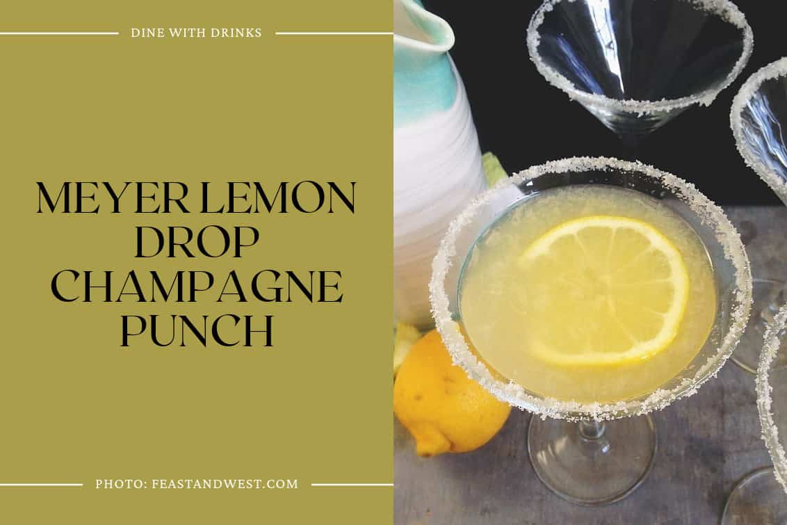 Meyer Lemon Drop Champagne Punch