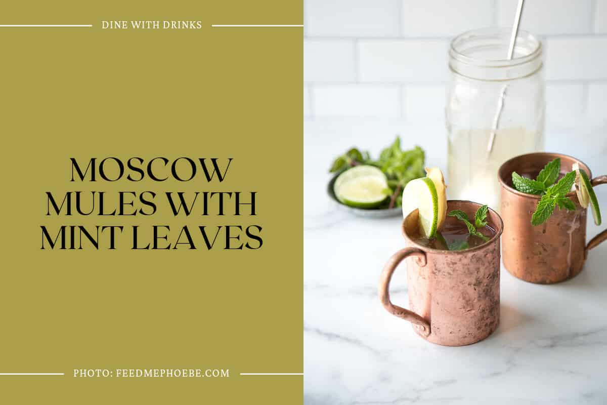Moscow Mules With Mint Leaves