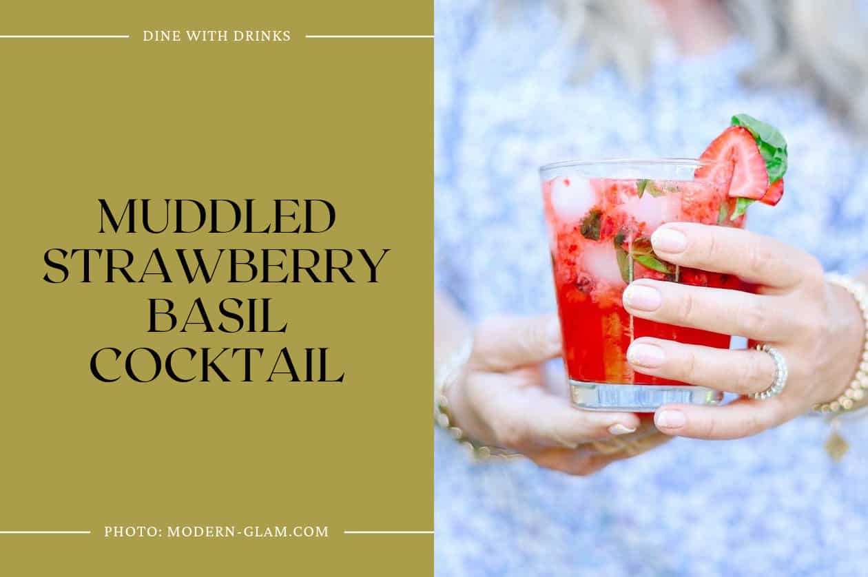 Muddled Strawberry Basil Cocktail