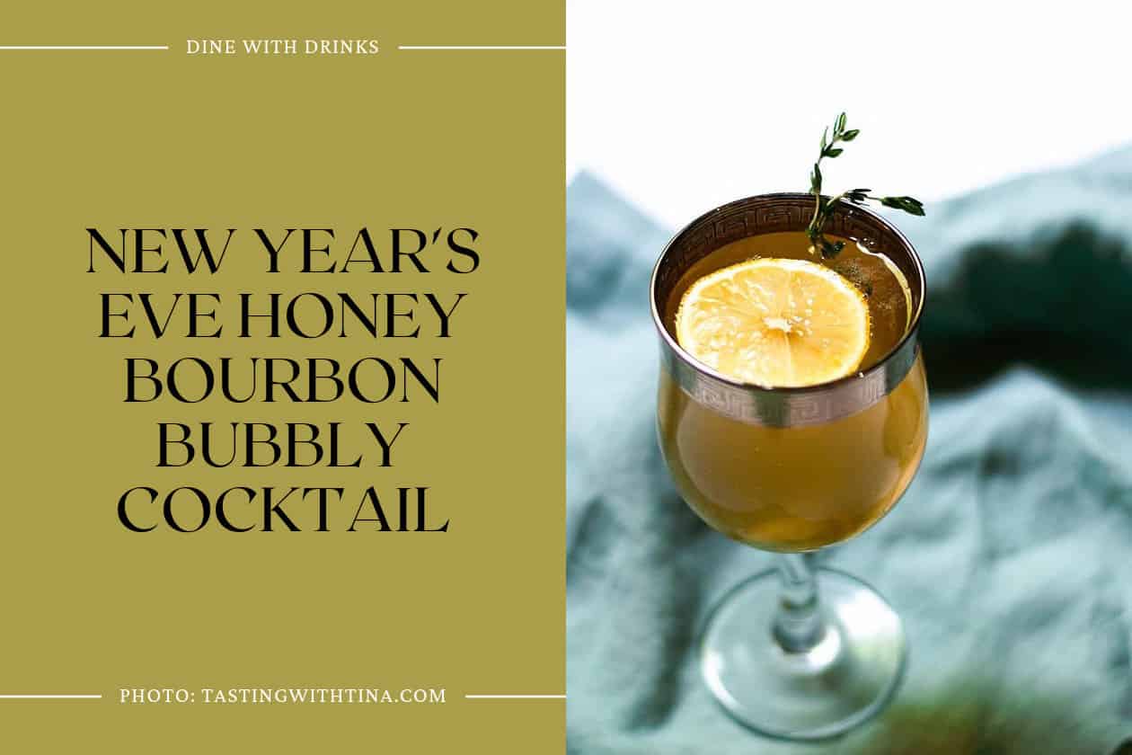 New Year's Eve Honey Bourbon Bubbly Cocktail