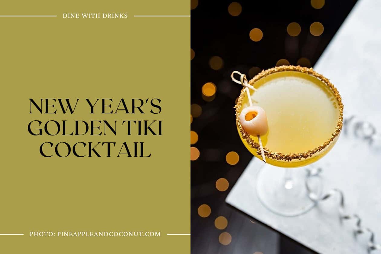 New Year's Golden Tiki Cocktail