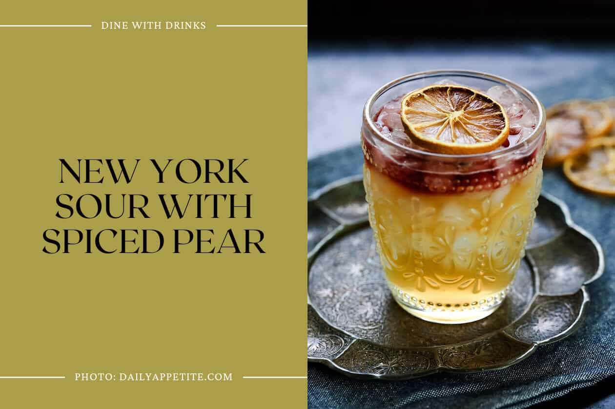 New York Sour With Spiced Pear
