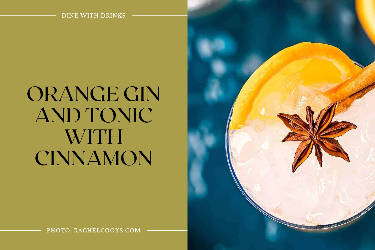 Orange Gin And Tonic With Cinnamon