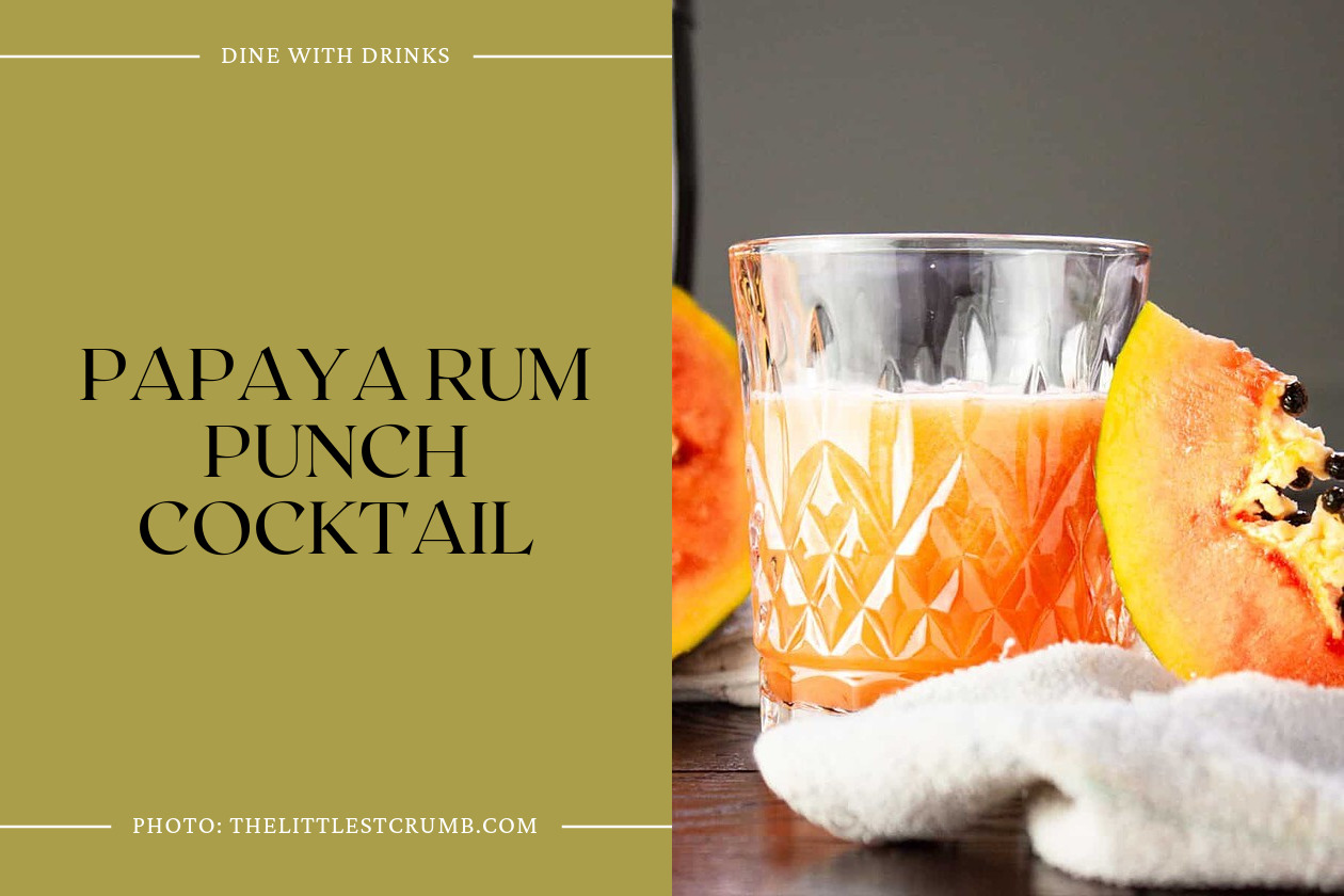 Papaya Rum Punch Cocktail