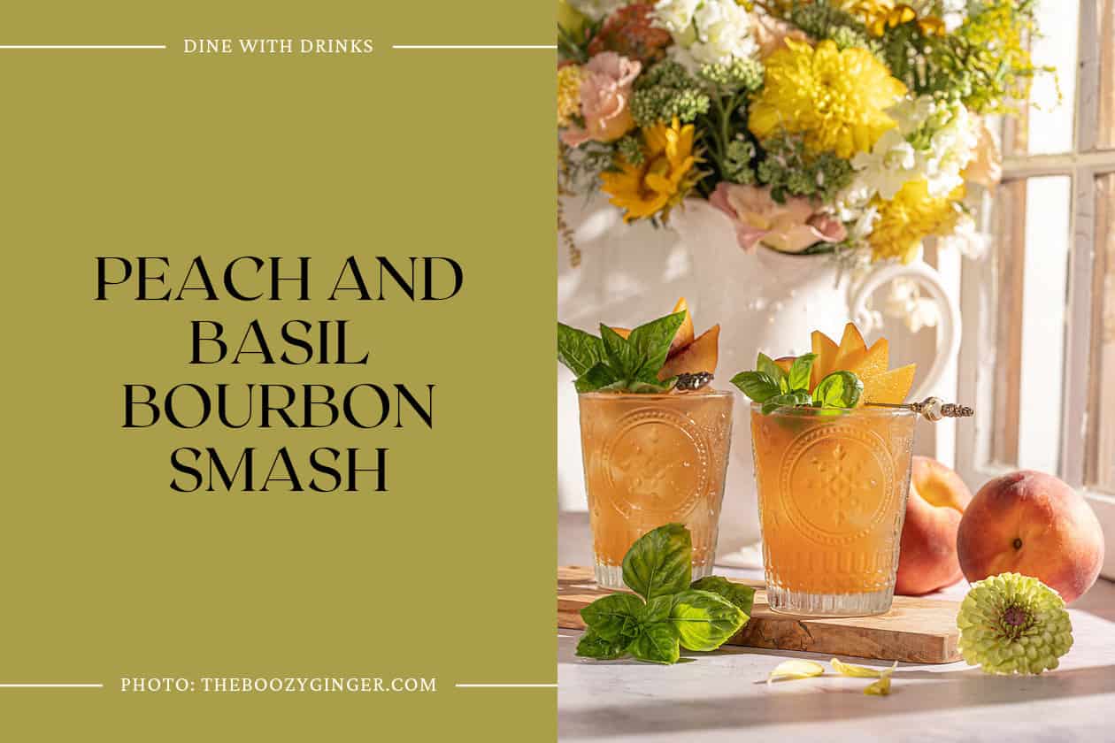 Peach And Basil Bourbon Smash