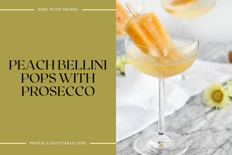 Peach Bellini Pops With Prosecco