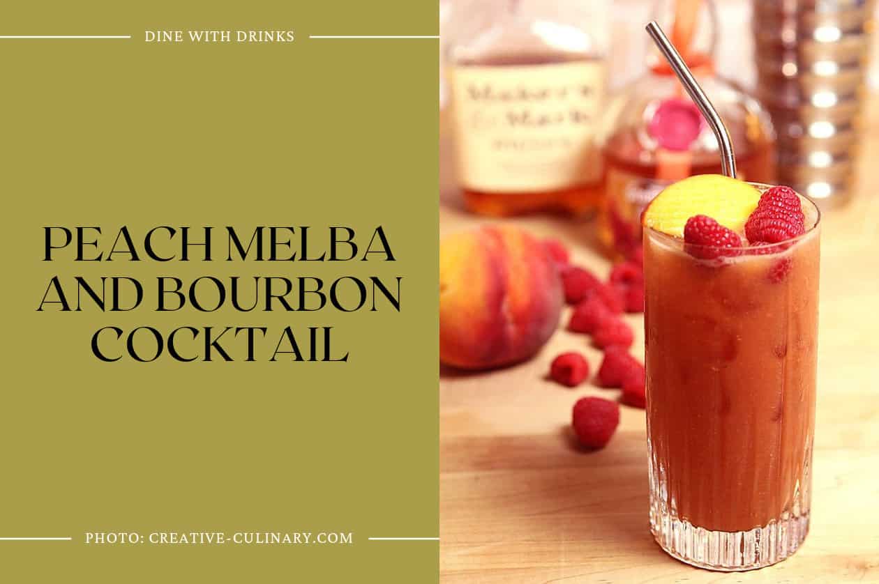 Peach Melba And Bourbon Cocktail