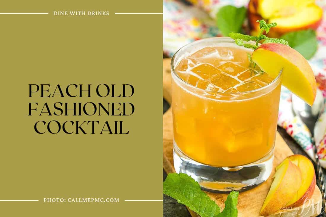 Peach Old Fashioned Cocktail