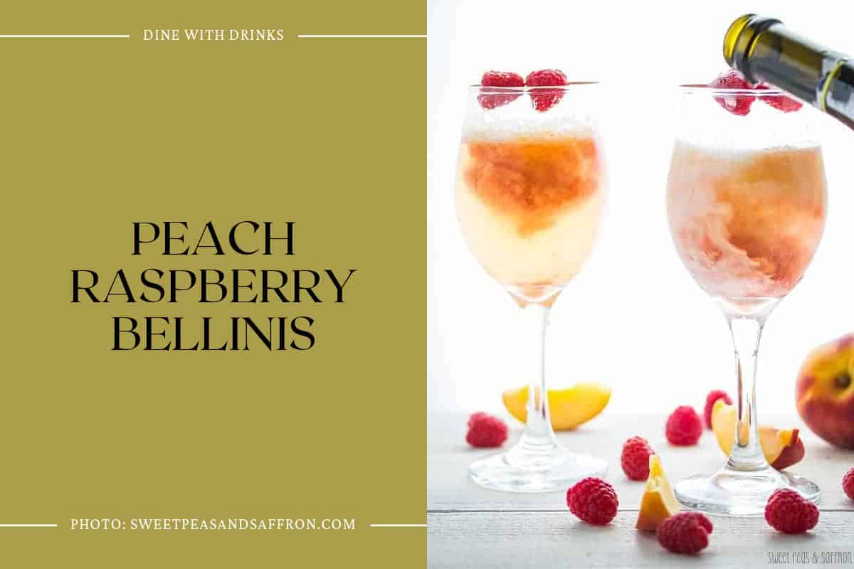 Peach Raspberry Bellinis