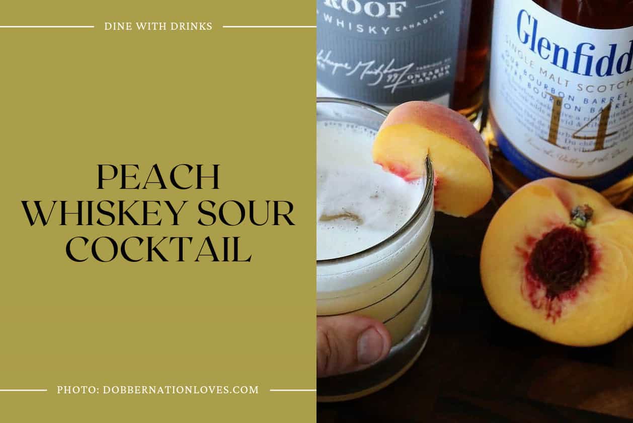 Peach Whiskey Sour Cocktail
