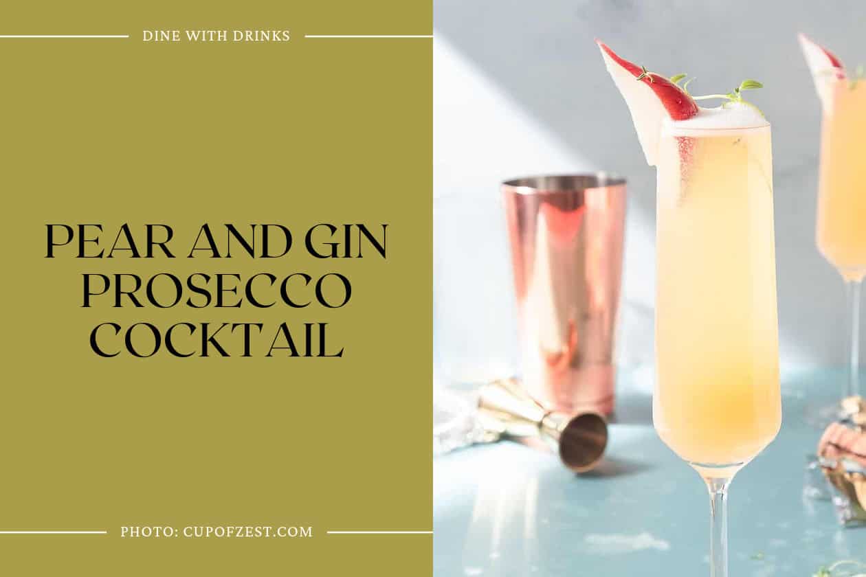 Pear And Gin Prosecco Cocktail