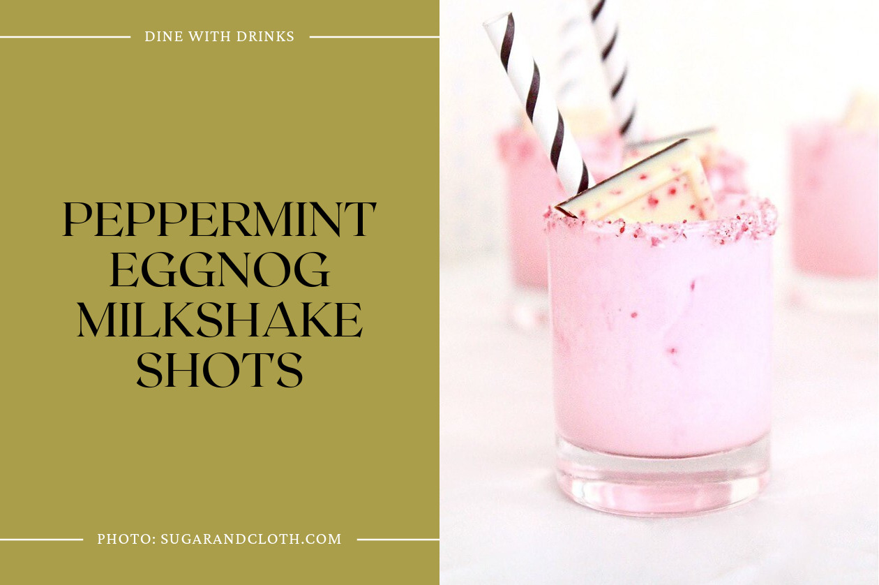 Peppermint Eggnog Milkshake Shots
