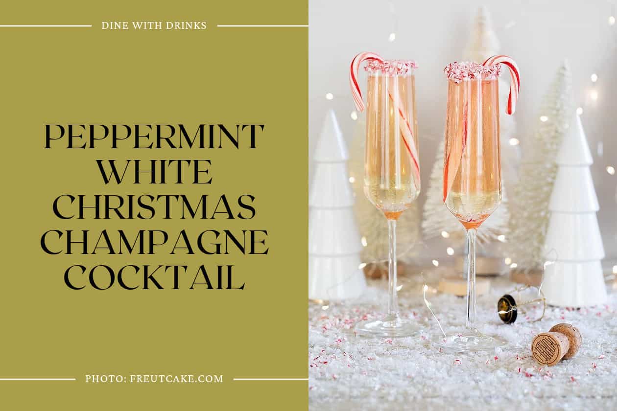 Peppermint White Christmas Champagne Cocktail