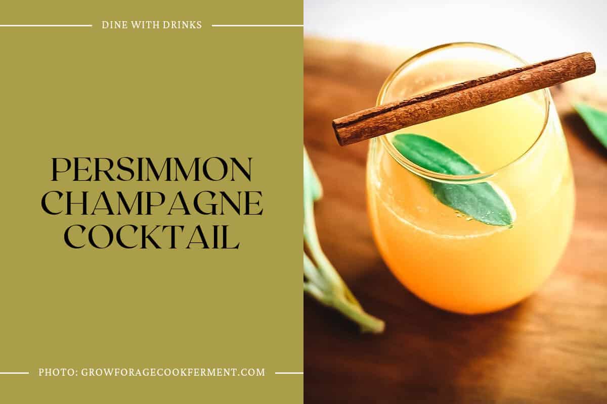 Persimmon Champagne Cocktail