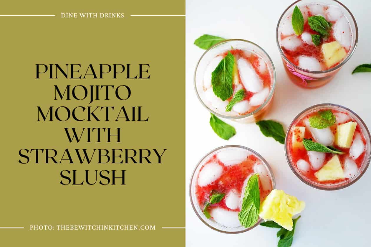 Pineapple Mojito Mocktail With Strawberry Slush