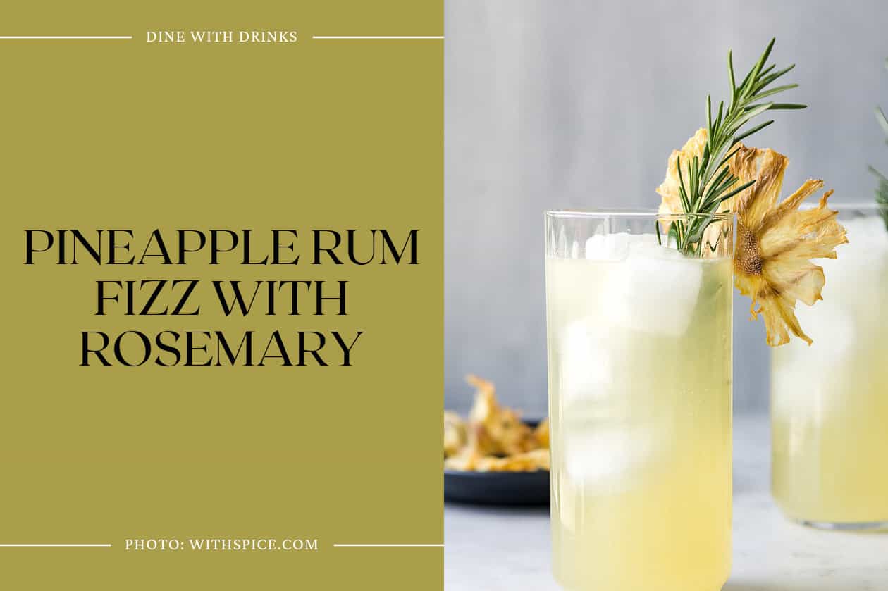 Pineapple Rum Fizz With Rosemary
