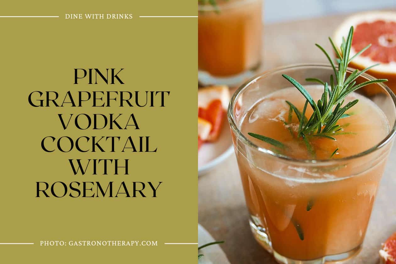 Pink Grapefruit Vodka Cocktail With Rosemary
